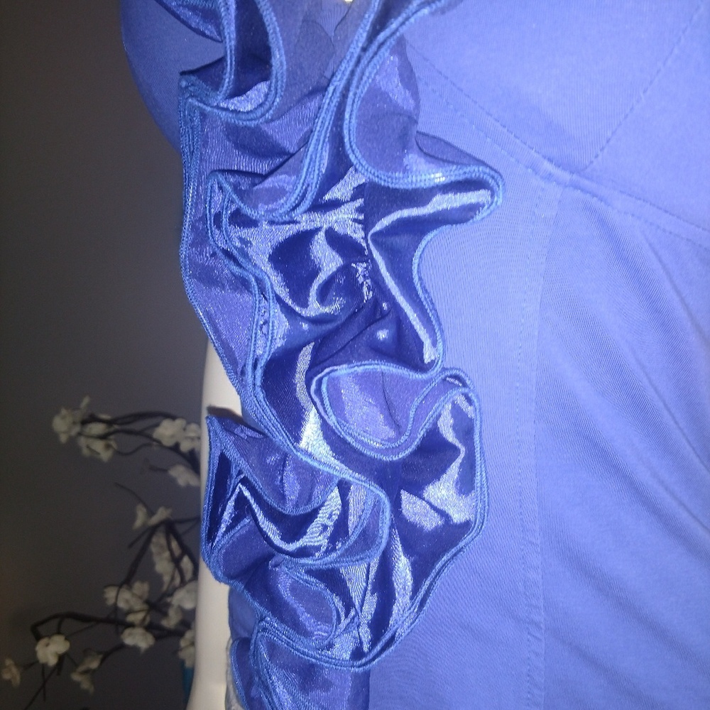 Sexy cobalt blue dress top - Picture 5 of 6